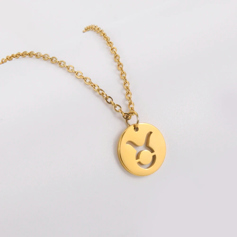 Celestial Zodiac Sign Amulet Necklace