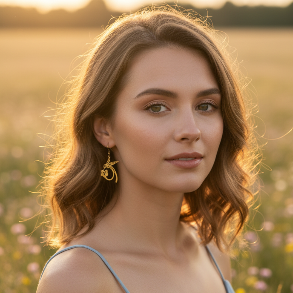 Divine Hummingbird Essence Earrings