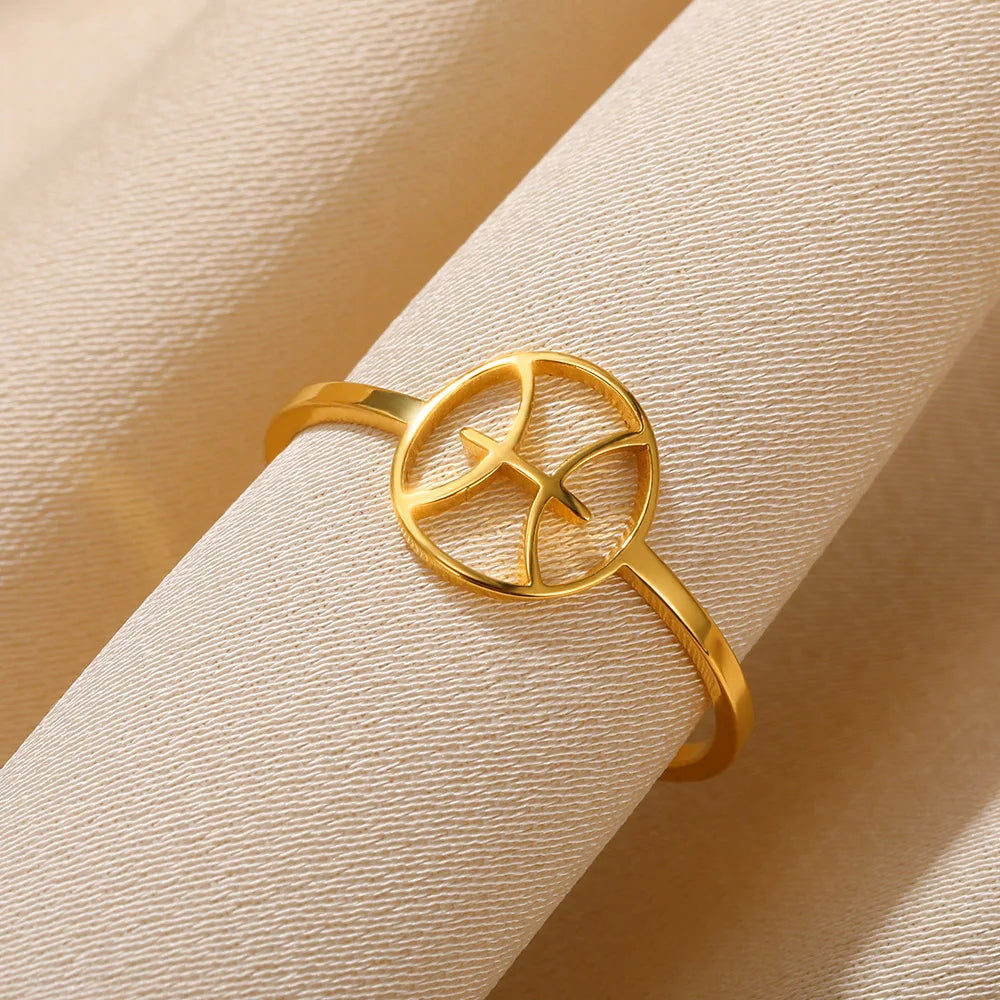 Celestial Zodiac Sign Rings