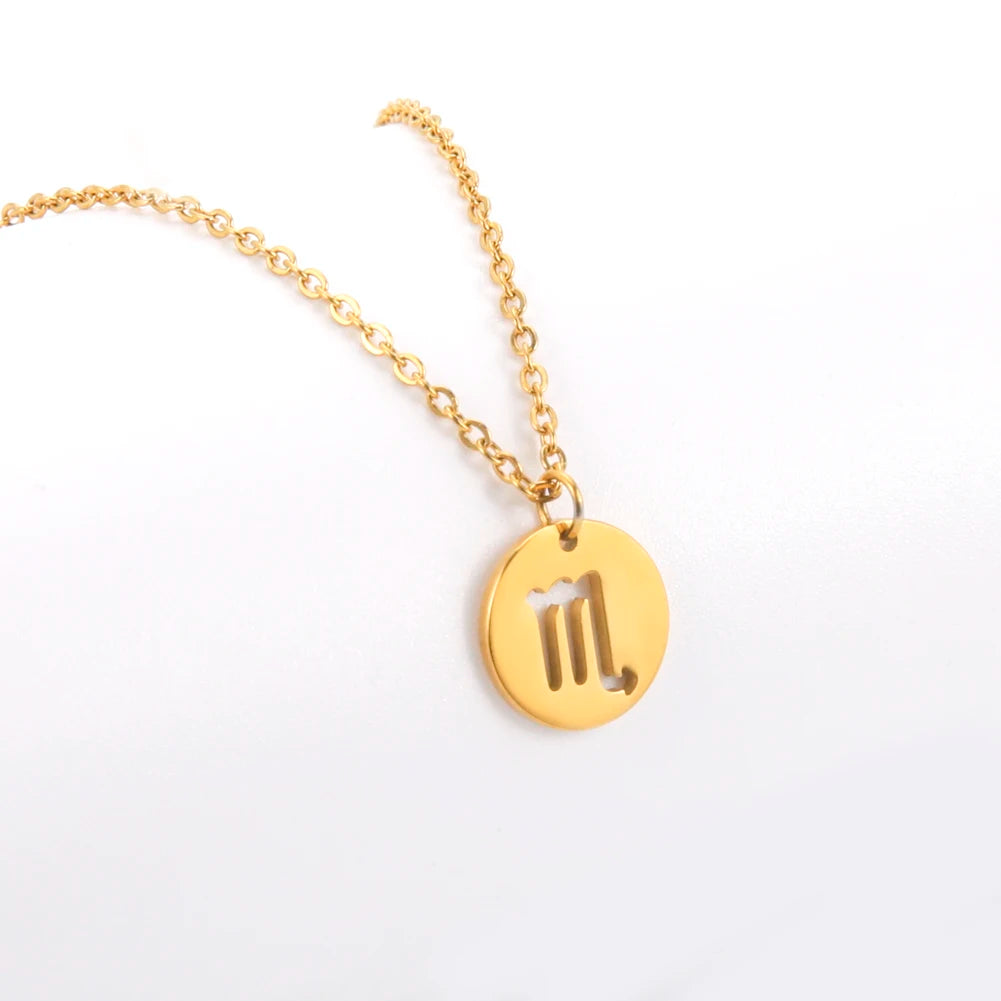 Celestial Zodiac Sign Amulet Necklace