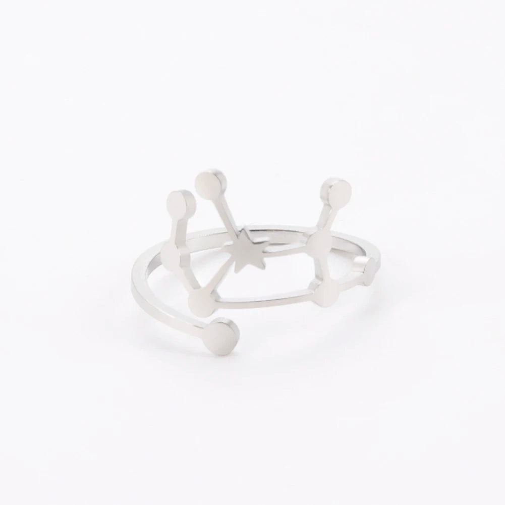 Celestial Zodiac Sign Constellation Ring