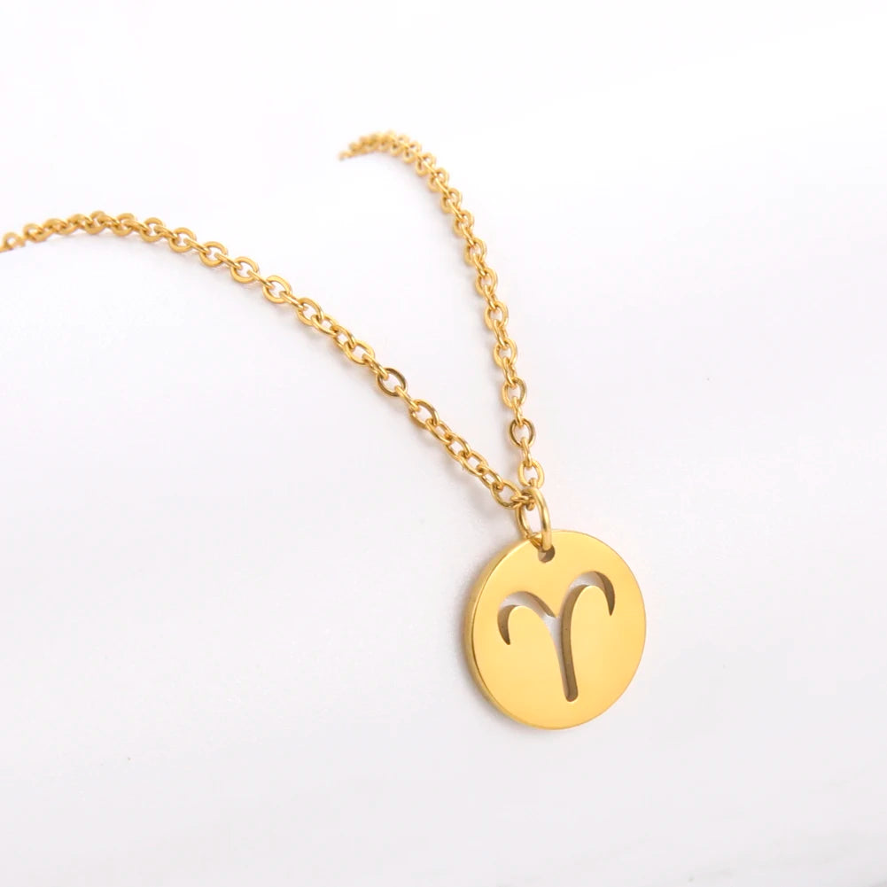 Celestial Zodiac Sign Amulet Necklace