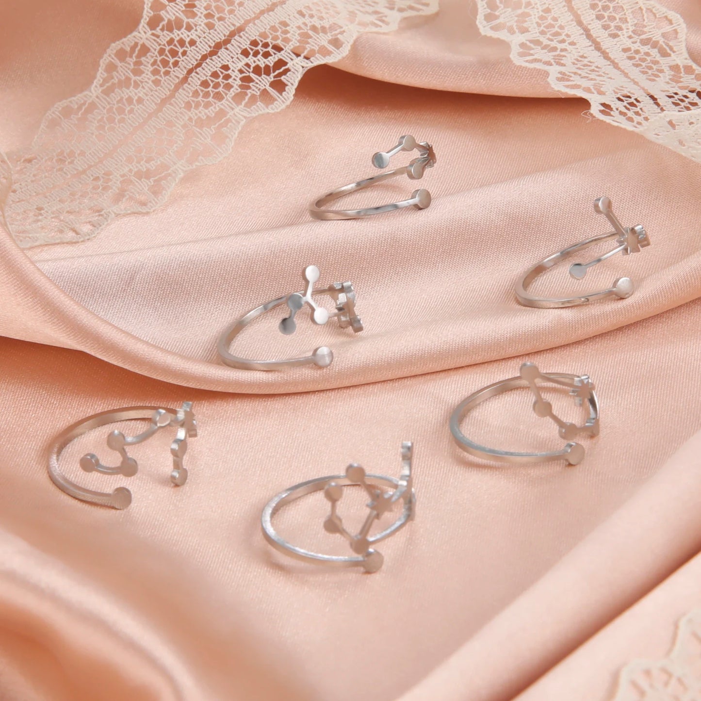 Celestial Zodiac Sign Constellation Ring