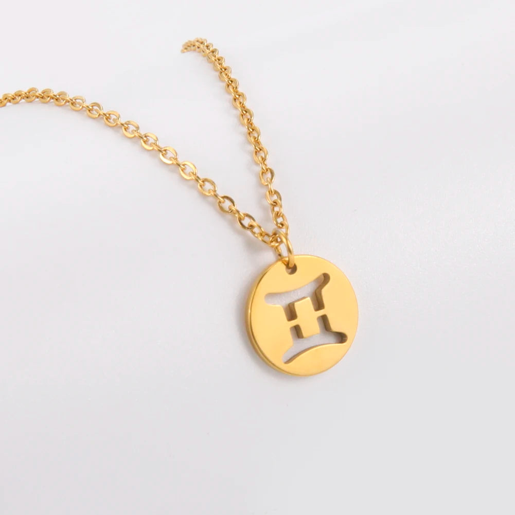 Celestial Zodiac Sign Amulet Necklace