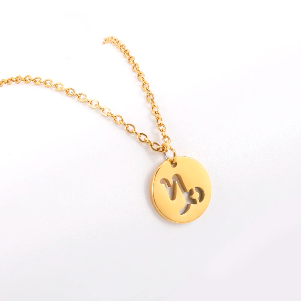 Celestial Zodiac Sign Amulet Necklace