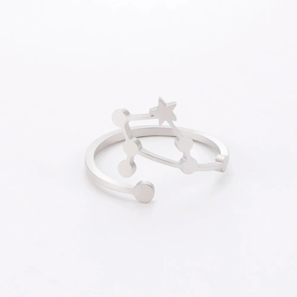 Celestial Zodiac Sign Constellation Ring