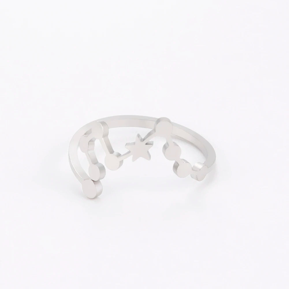 Celestial Zodiac Sign Constellation Ring