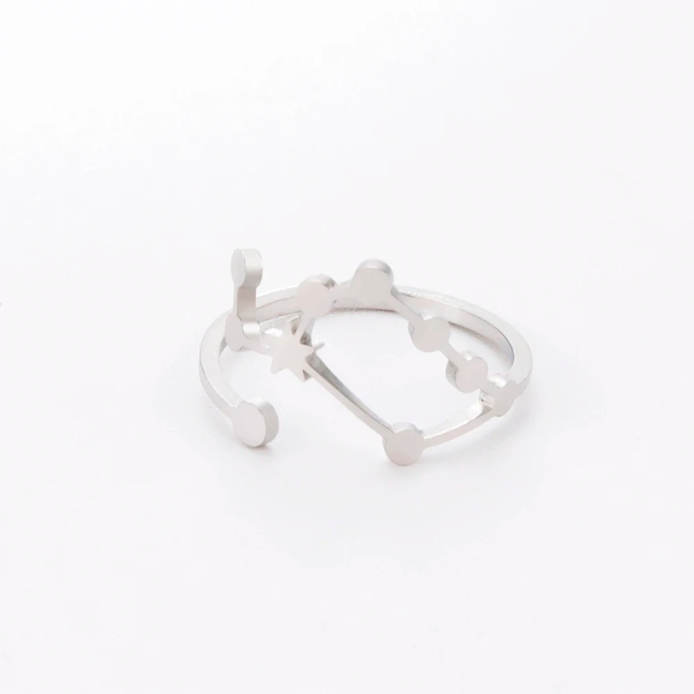 Celestial Zodiac Sign Constellation Ring