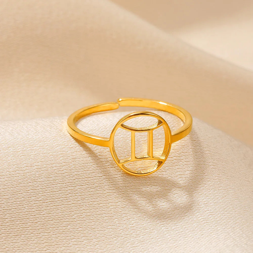 Celestial Zodiac Sign Rings