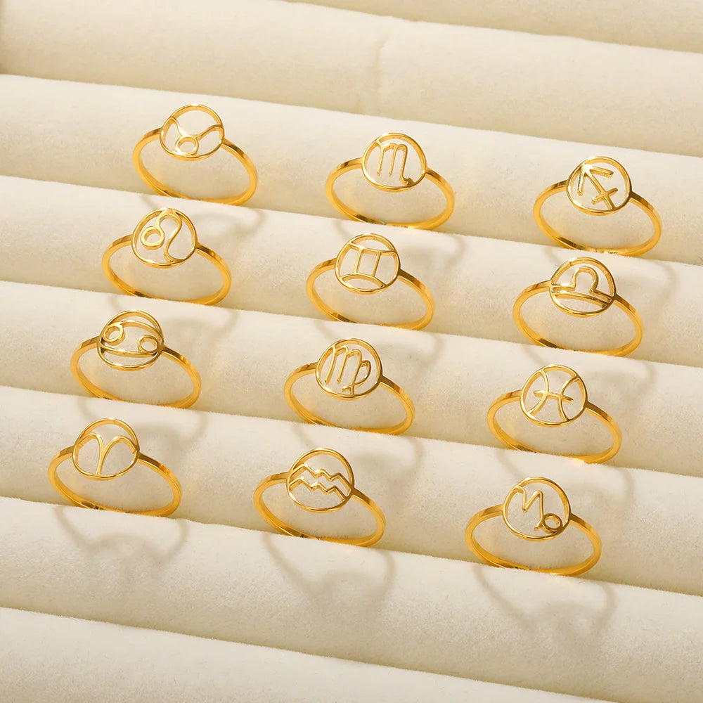 Celestial Zodiac Sign Rings